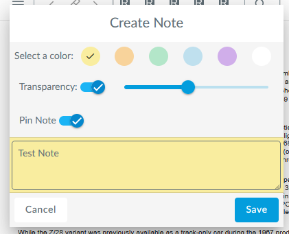 Document Notes