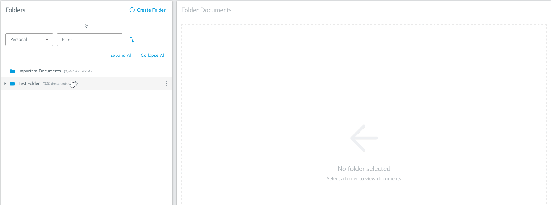 Folder navigation