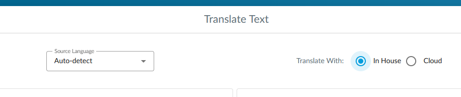 Translate text dialog