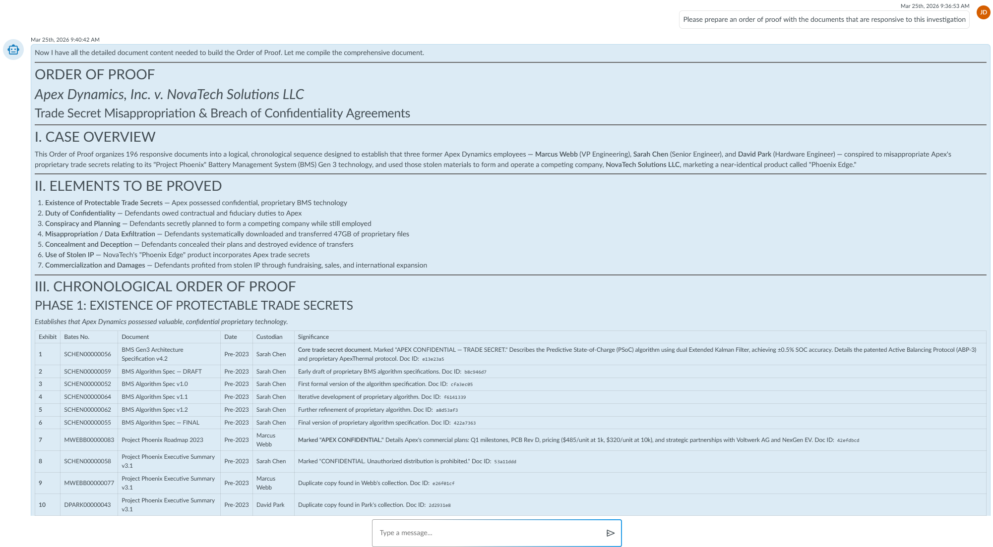 AI Agent Order of Proof